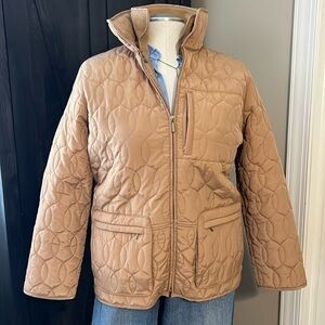 Prolog quilted tan coat with removable fleece liner size XL